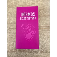 Bizonyítvány - Műkörmös- Ajándék ötlet műkörmösnek