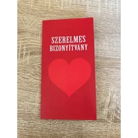 Bizonyítvány - Szerelmes - Valentin napi ajándékok - Szerelmes ajándékok