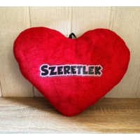 Plüss szív - Piros szeretlek - Szerelmes ajándékok - Valentin napi ajándékok