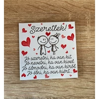 Hűtőmágnes Jó szeretni - Szerelmes ajándék