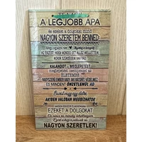Dísztábla kicsi Te vagy a legjobb Apa - Ajándék Apának