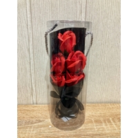 Szappan rózsa csokor -Piros henger dobozban - Szerelmes Ajándék - Ajándék Nőknek
