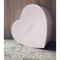 Díszdoboz szív 22cm rózsaszín - szerelmes ajándék