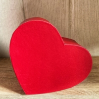 Díszdoboz szív 18cm piros - szerelmes ajándék