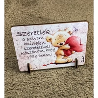 Kis fa tábla - Szeretlek szívem