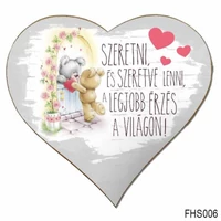 Szív hűtőmágnes - Szeretni és szeretve lenni