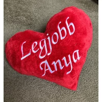 Hímzett szív párna -Legjobb Anya