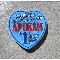 Kerámia hűtőmágnes  - Apukám 