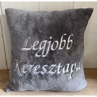 Hímzett párna - Legjobb keresztapa
