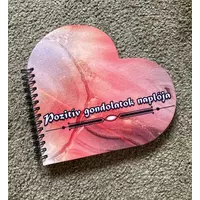 Szív alakú notesz - Pozitív gondolatok naplója - Ajándék ötlet nőknek
