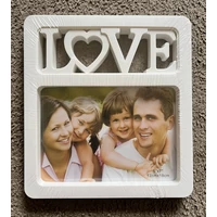 Fejléces love képkeret fehér - Szerelmes ajándék