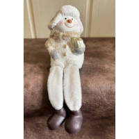 Lógó lábú hóember  figura ajándékkal - Ajándék ötlet karácsonyra
