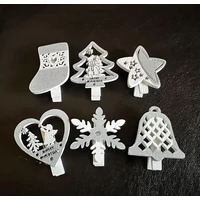 Karácsonyi csipesz 6db-os