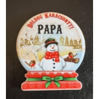 Karácsonyi hűtőmágnes Papa - Ajándék ötlet karácsonyra