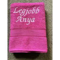 Törölköző - Legjobb Anya pink színű - Ajándék Anyukáknak - Anyák napi ajándék