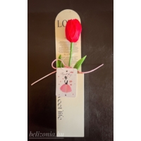 Piros színű szappan tulipán - Szerelmes Ajándék - Ajándék Nőknek