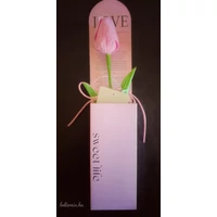 Rózsaszín  színű szappan tulipán - Szerelmes Ajándék
