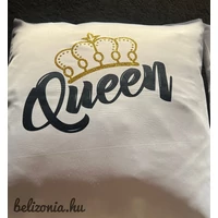 Queen feliratú párna  - Szerelmes ajándék -Ajándék ötlet Nőknek