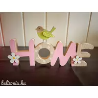 Home felirat madárral - Tavaszi dekoráció