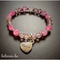 Karkötő rózsaszín szív mintával - Anyák napi ajándék - Ajándék Anyának