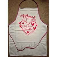 Kötény - Mama konyhája  - Ajándék Nagymamának - Anyák napi ajándék