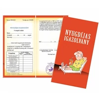Bizonyítvány - Nyugdíjas igazolvány  Férfiaknak