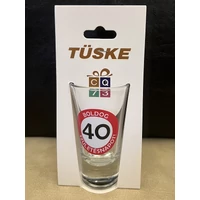 Évszámos  pohár - Boldog Születésnapot 40éves