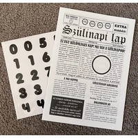 Újság - Szülinapi lap számozható 