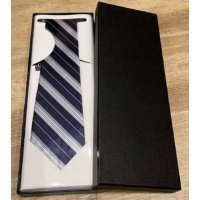 Férfi nyakkendő kék csíkos díszdobozban - Ajándék ötlet férfiaknak
