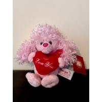 Plüss-Rózsaszín kutyus - Szerelmes ajándékok - Valentin napi ajándékok