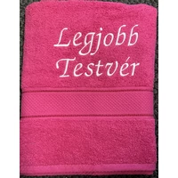 Törölköző-Legjobb testvér pink színű