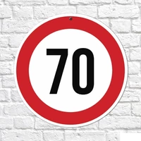Sebességkorlátozó tábla-70