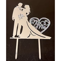 Tortadísz Mr - Mrs felirat Menyasszony és vőlegény 2 