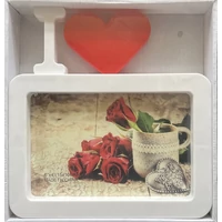 Love képkeret fehér színű szív mintával - Szerelmes ajándék