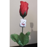 Rózsaszál macival - Valentin napi ajándék - Szerelmes meglepetés