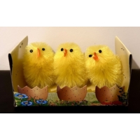 Húsvéti 3db-os csibe dobozban  - Húsvéti dekoráció