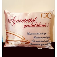 Párna - Szeretettel Gratulálunk! - Ajándék ötlet esküvőre