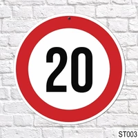 Sebességkorlátozó tábla 20-as