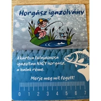 Kártya - Horgász igazolvány 2 - Ajándék ötlet horgászoknak