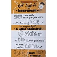 Dísztábla kicsi - A legjobb tanárnőnek