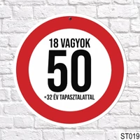 Sebességkorlátozó tábla 50-es 2
