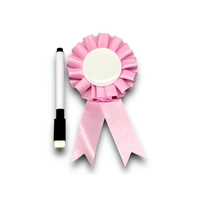 Party kitűző rózsaszín - Írható díjszalag - Party kellék