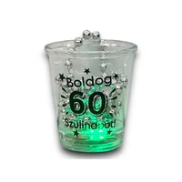 Felespohár ledes, nyakba akasztható - Boldog 60. szülinapot