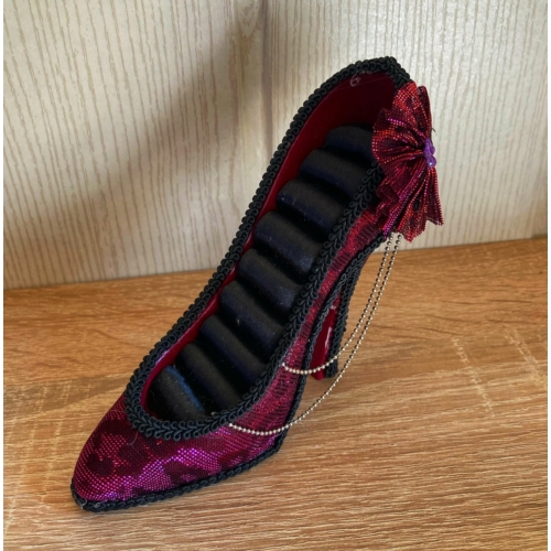 Ékszertartó - Bordó cipő - Ajándékötlet nőknek - Ajándék lányoknak