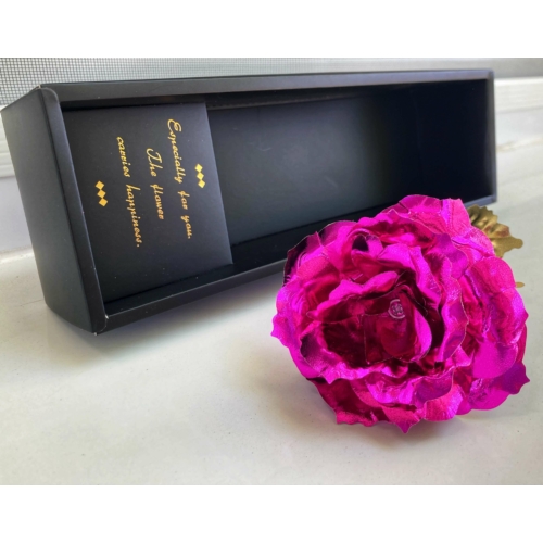 Fém Rózsa dobozban - Pink - Szerelmes ajándék - Ajándék nőknek