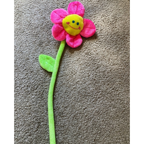 Plüss virág - Közepes - Pink - Ballagási ajándék - Ajándék Anyák napjára