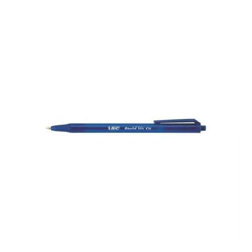 Golyóstoll, 0,32 mm, nyomógombos, BIC "Round Stic Clic", kék