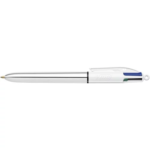 Golyóstoll, 0,32 mm, nyomógombos, négyszínű, BIC "4 Colours Shine"