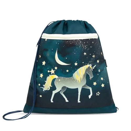 Tornazsák, BELMIL "Sparkling Unicorn", kék, unikornis