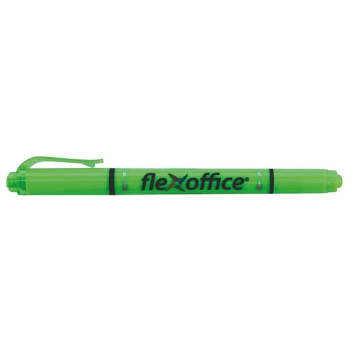 Szövegkiemelő, 1,0 / 4,0 mm, kétvégű, FLEXOFFICE "HL01", zöld